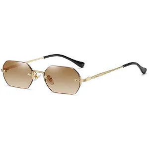 Сонцезахисні окуляри Retro Rimless Rectangular JCTAIFOO - Фото 1