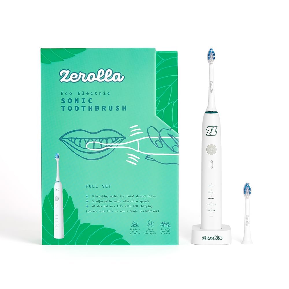 Звуковая электрическая зубная щетка Zerolla Eco (Полный комплект), фото №1