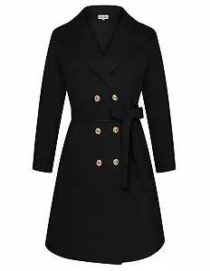 Тренч Hanna Nikole Двубортный С Поясом Классический Средней Длины - Фото 1