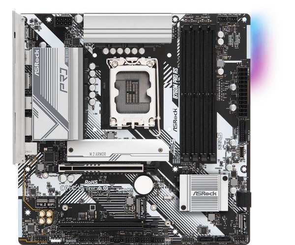Материнська плата ASRock B760M PRO RS (1700/B760, 4*DDR5, 2xPCIex16 4xSATAІІІ 3xM.2, 2.5GLan, 7.1ch, mATX, фото №1 Материнська плата ASRock B760M PRO RS (1700/B760, 4*DDR5, 2xPCIex16 4xSATAІІІ 3xM.2, 2.5GLan, 7.1ch, mATX, фото №1