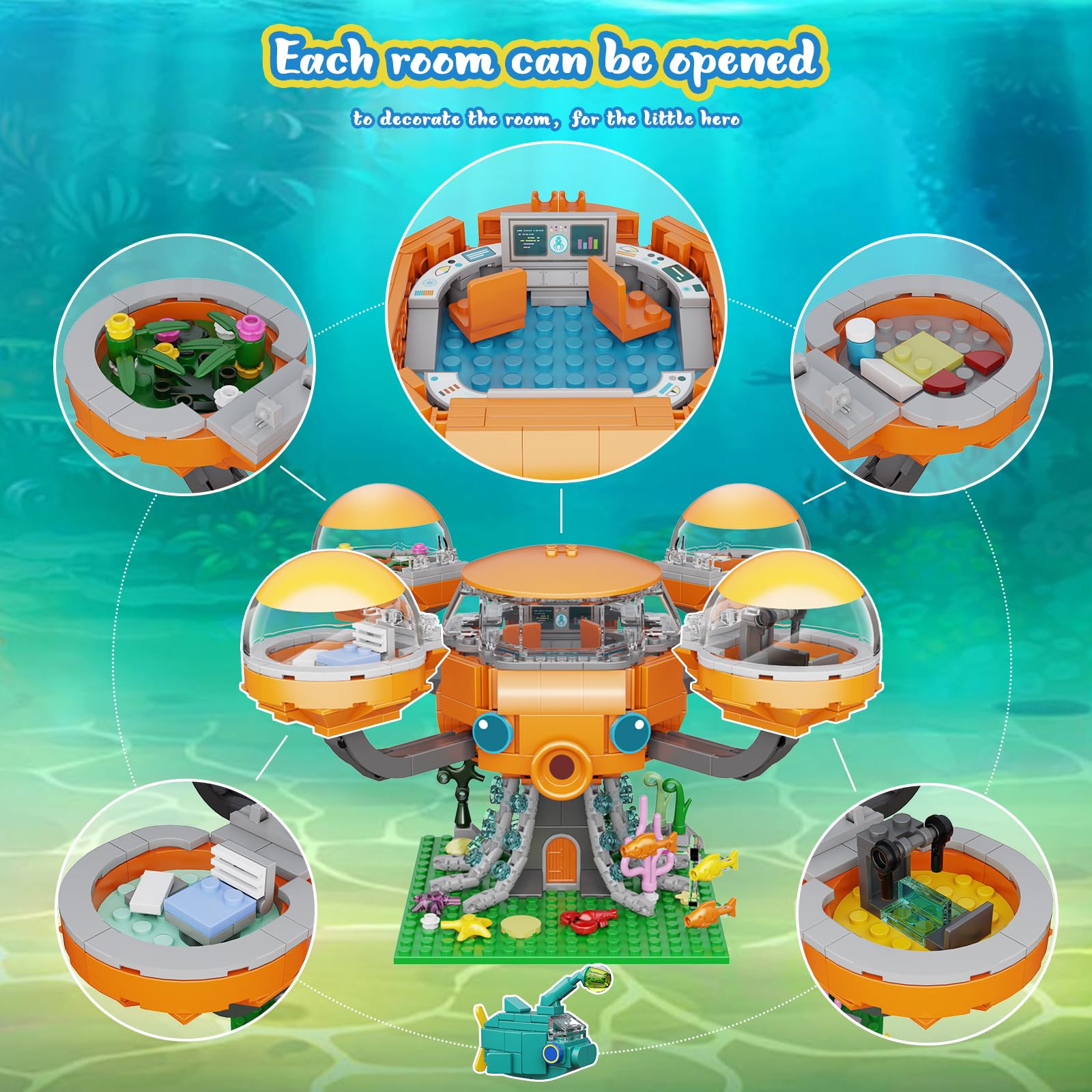 Набор Millionspring Ocean Castle Building Block 632 деталей, фото №4