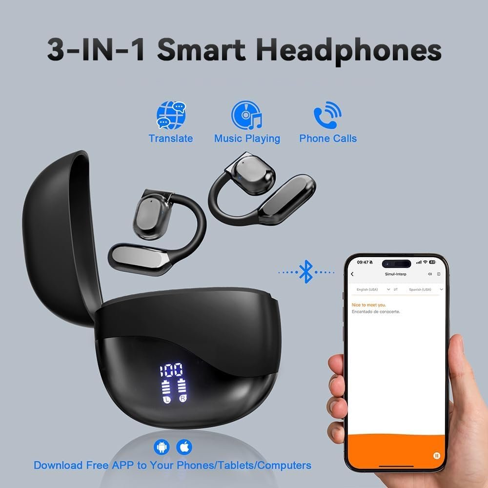Навушники-перекладачі MONODEAL AI, бездротові для перекладу в реальному часі, фото №8