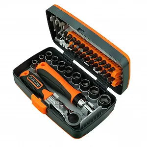 Набір реверсивних викруток 38 в 1 магнітні 10 торцевих головок 22 біти - Фото 1