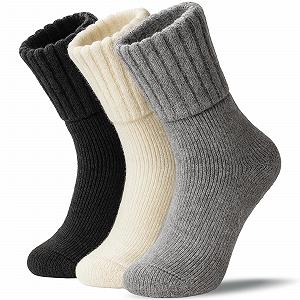 Термоноски Женские Без бренда Хлопковые Носки Теплые Носки Зимние Носки Рождественские Подарки, 3 пары - Фото 1