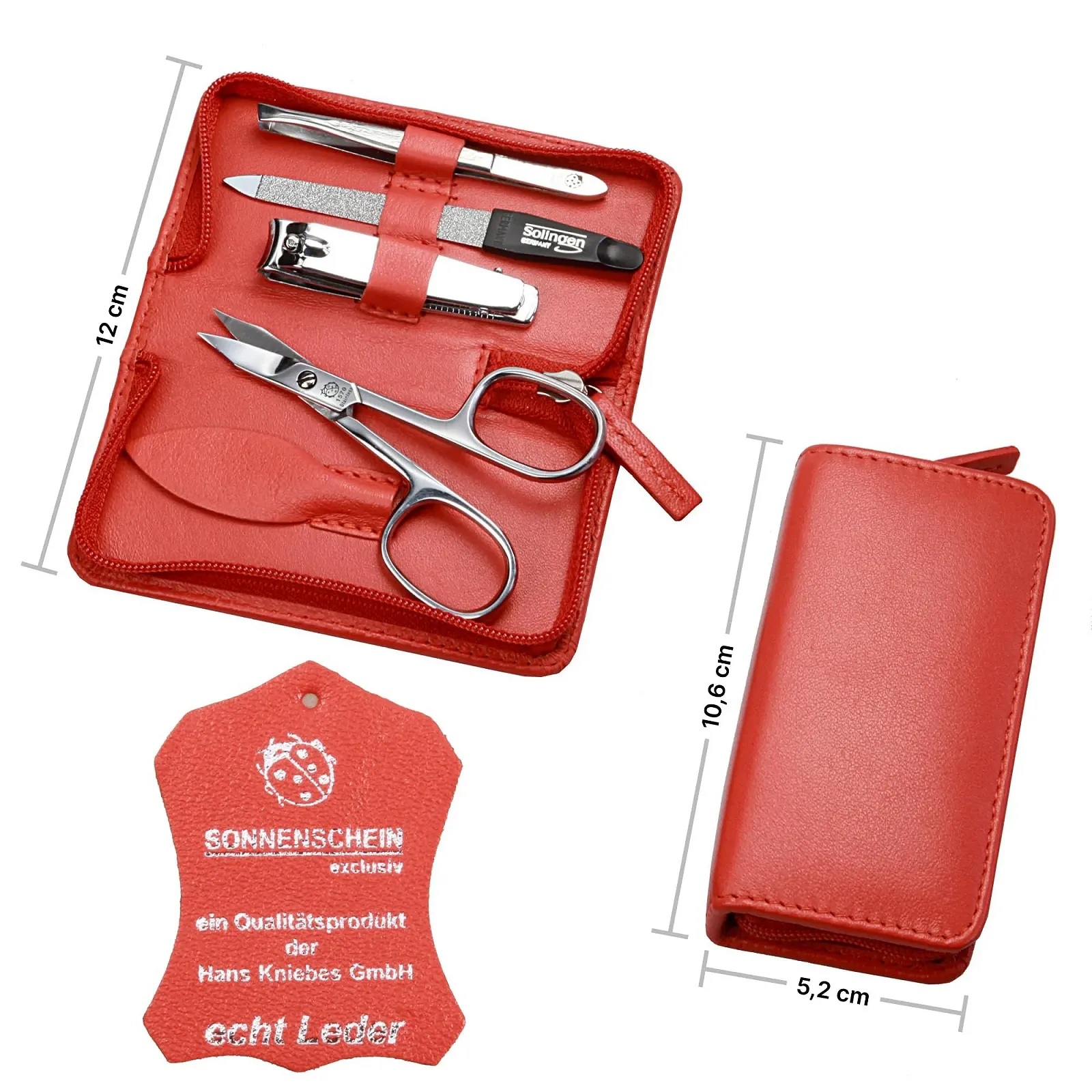 Набір для манікюру 4 предмети в дорожньому футлярі Помаранчевий, фото №6