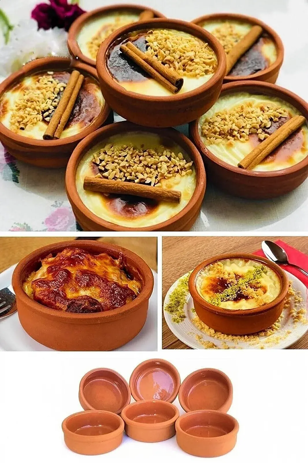 Горшочки для запекания Güvec Глиняные Круглые Набор из 6 шт., фото №6