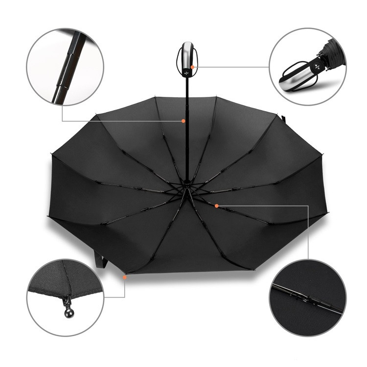 Автоматичний зонт Primo TopX DYD164 Black, фото №3