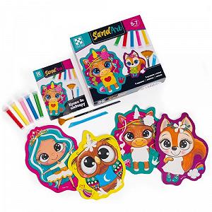 Набор для творчества Sand Art Веселые друзья укр [tsi215963-TSI] - Фото 1