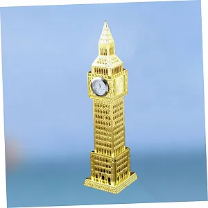 Будильник Башня PartyKindom Металлический Золотой цена на synthetic.ua - Фото 1 Будильник Башня PartyKindom Металлический Золотой synthetic.ua - Фото 1