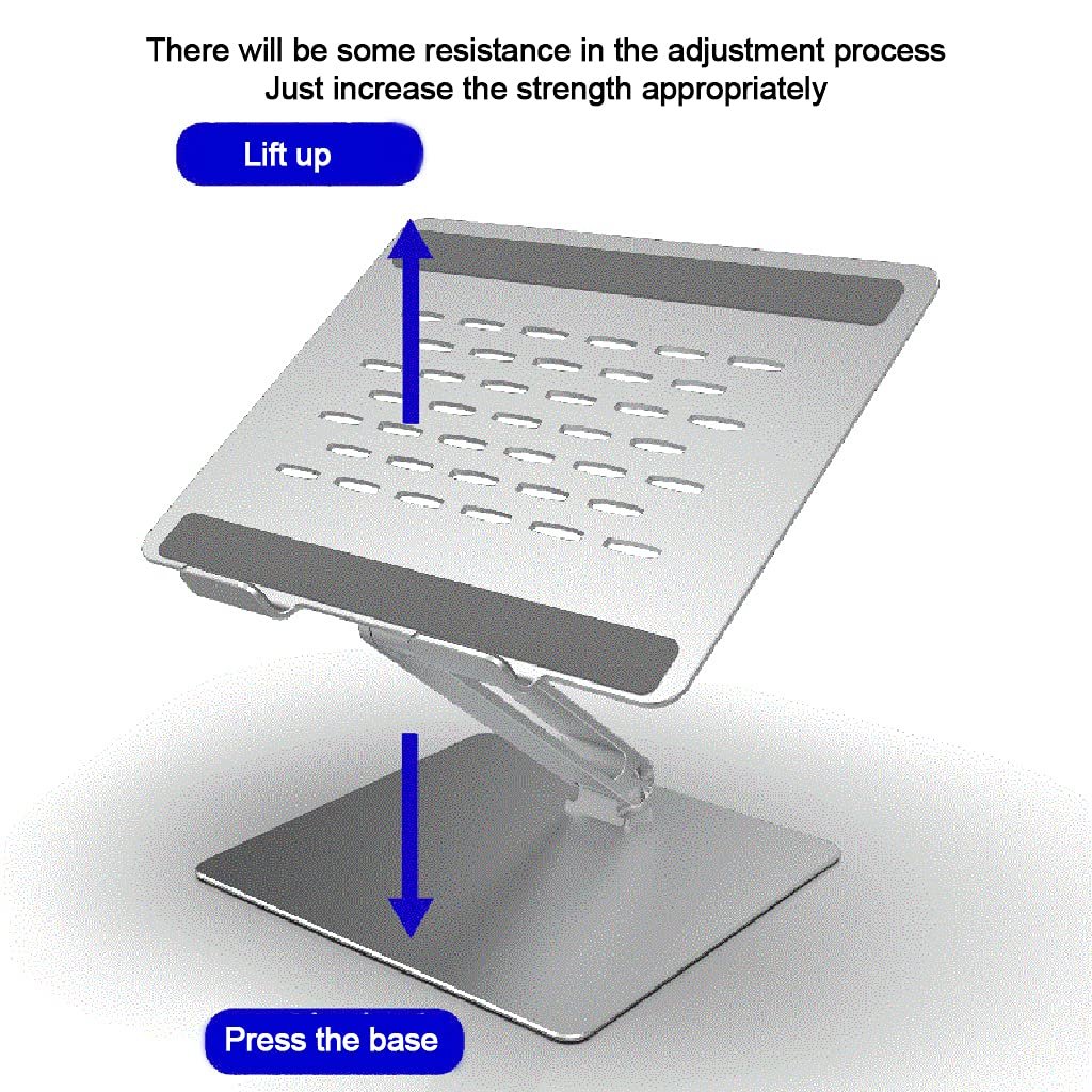 Подставка для ноутбука регулируемая алюминиевый сплав Free Lift для PC планшетов 7-17 дюймов нескользящая охлаждающая подставка для ноутбука, фото №2