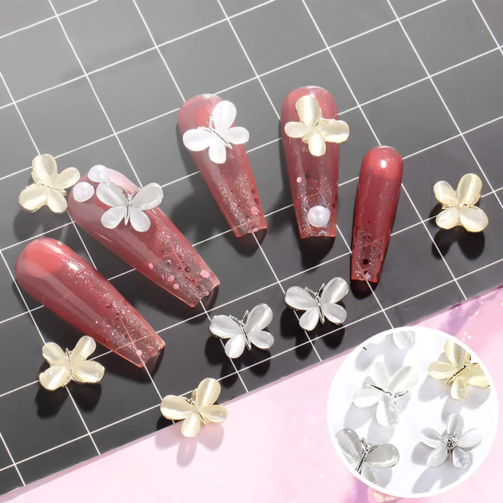 Стрази Метелики Opal-Legierung 3D-блискучі золоті,, фото №7