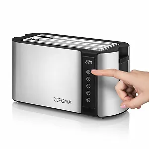 Тостер ZEEGMA TOSTEE CHEF 4 скибочки Нержавіюча сталь 1500 Вт, 7 рівнів, з підігрівом, розморозкою та зупинкою synthetic.ua - Фото 1
