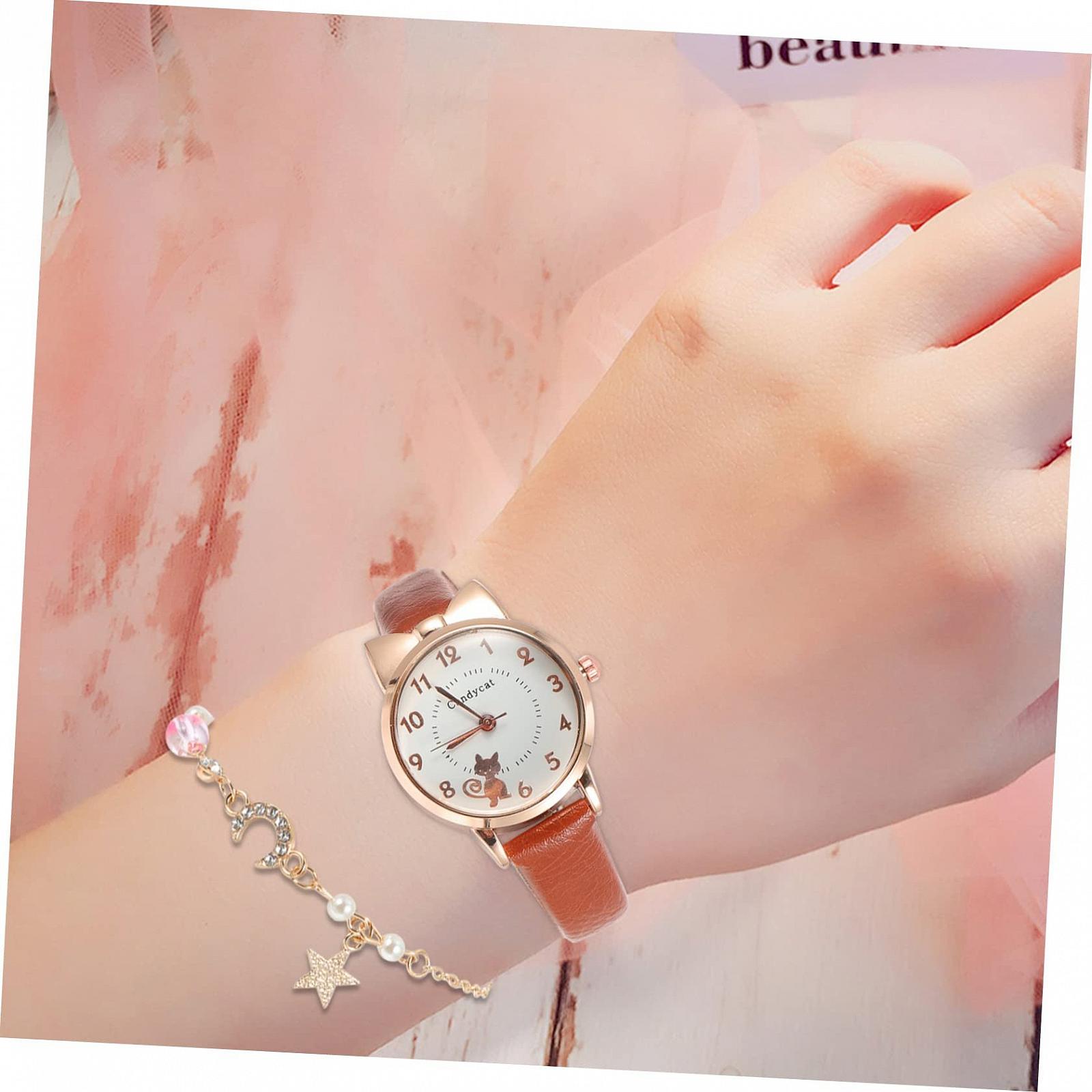 Набор: Кварцевые часы и браслет OATIPHO, элегантный дизайн со звездами и луной, фото №8