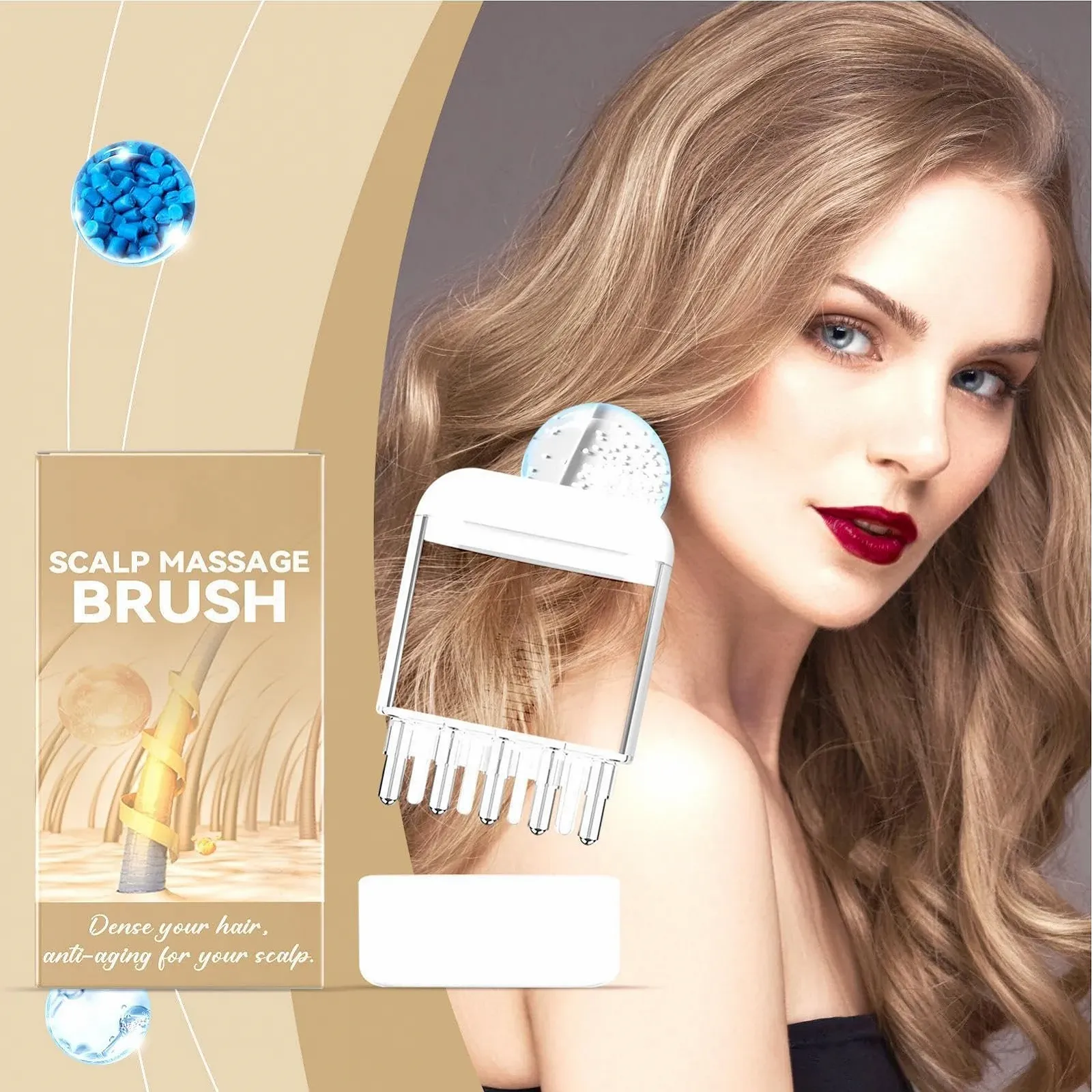 Гребінець-аплікатор для олії Szaluyk, Ефективний ручний гребінець для шкіри голови, фото №2