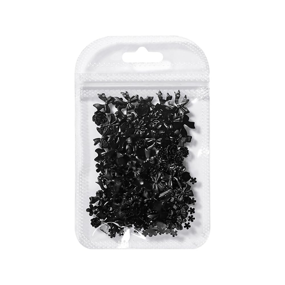 Бантики Плоскі намистини Асорті Квіти Акрилові камінці Бантики 3D 200шт, фото №1