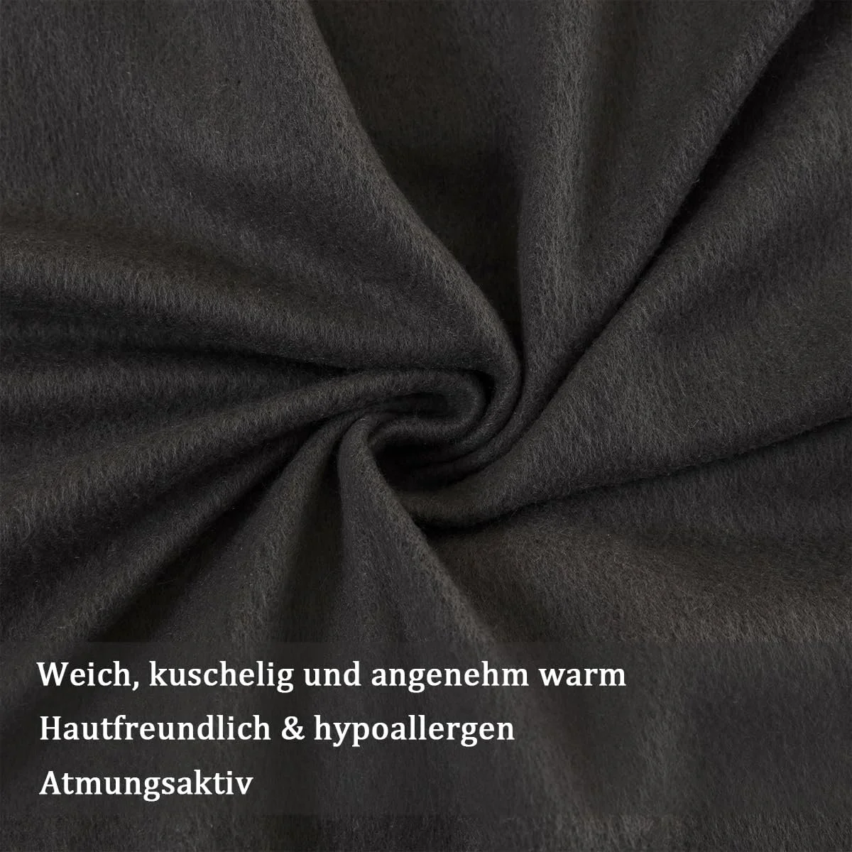 Комплект постільної білизни Nesture Winter Warm Thermal Fleece 155 x 220 см, антрацит, фото №3