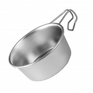 Миска BESPORTBLE из нержавеющей стали для снега, соуса, супа, чашка для питья, кемпинговая посуда, миски для чайных полотенец с ручками, серебристые - Фото 1
