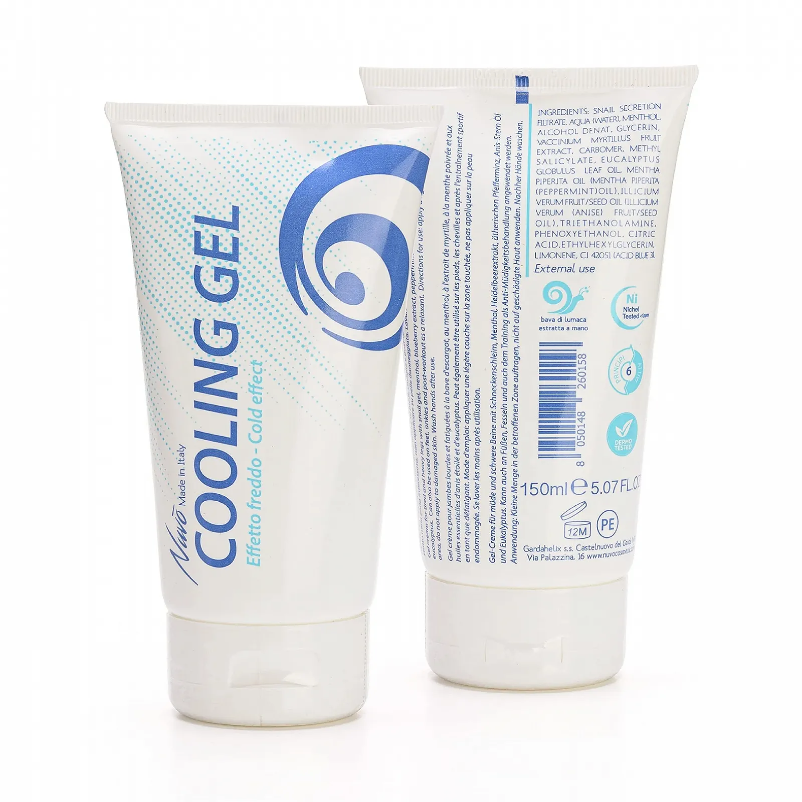 Крем для тела и ног Nuvo' 150 мл Освежающий с муцином улитки и охлаждающим эффектом, фото №1