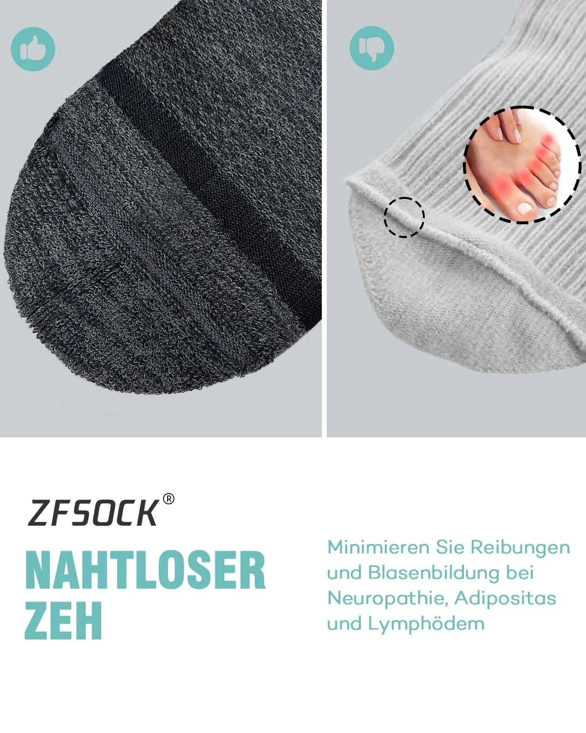 Диабетические носки Bamboo без резинки, без шва, для здоровья, до икры, деловые носки с комфортной резинкой и плюшевой подошвой, фото №3