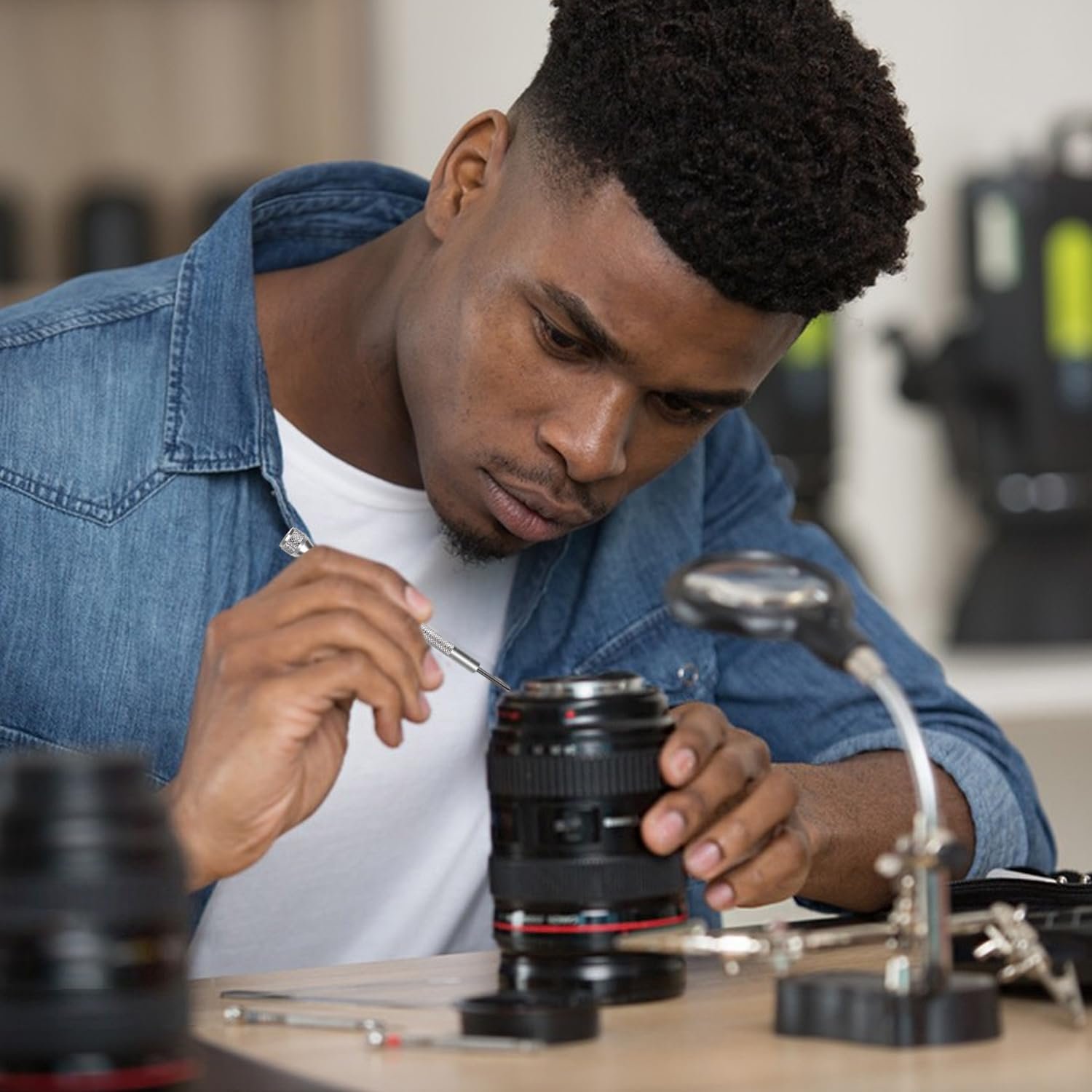 Набір викруток Ezydka для годинникарів 10 шт з пінцетом 0.6 мм - 2.0 мм Перехресні та шліцеві Викрутки для ремонту годинників та окулярів, фото №6 Набір викруток Ezydka для годинникарів 10 шт з пінцетом 0.6 мм - 2.0 мм Перехресні та шліцеві Викрутки для ремонту годинників та окулярів, фото №6