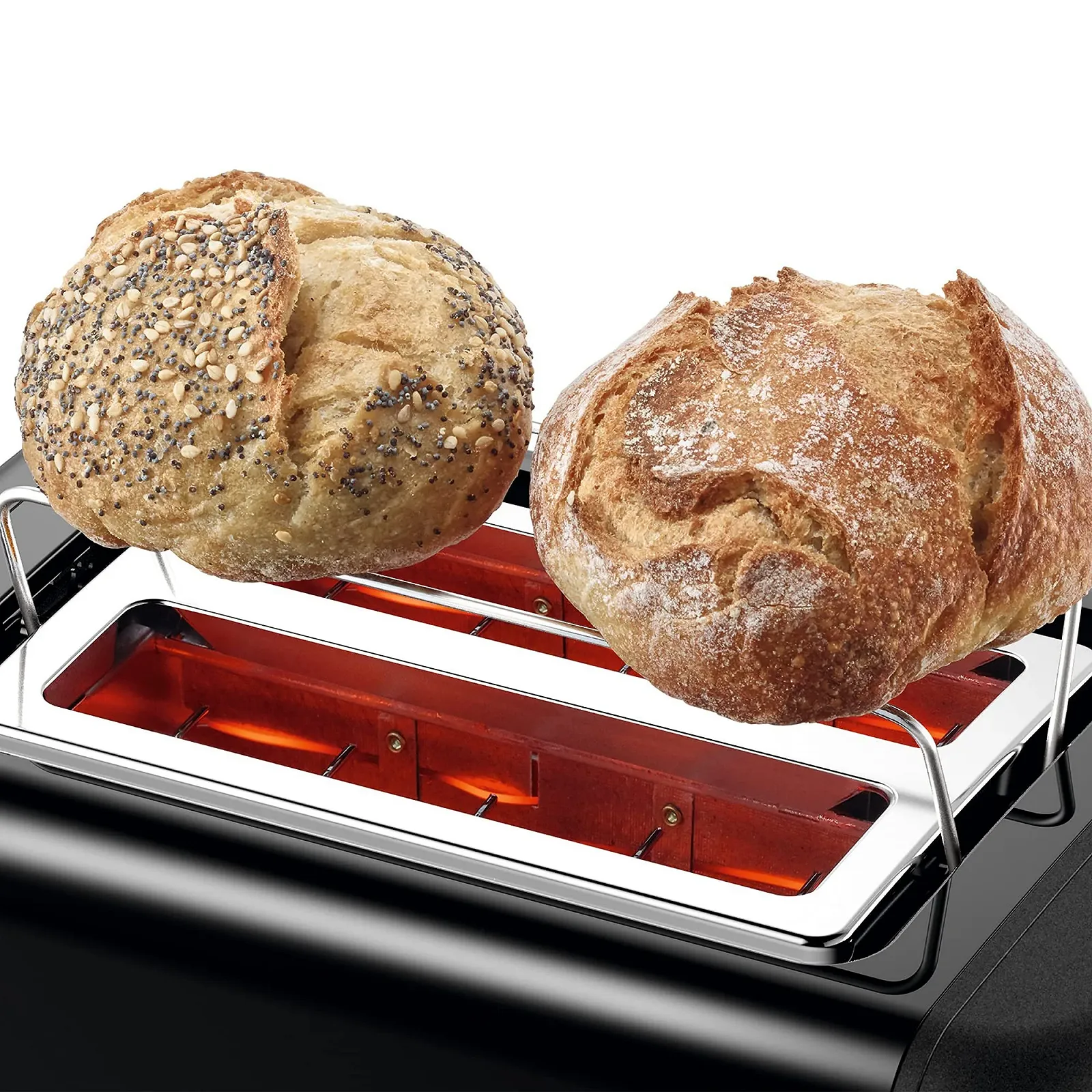 Тостер Bosch TAT3P423 970 Вт Чорний / Сріблястий, фото №6