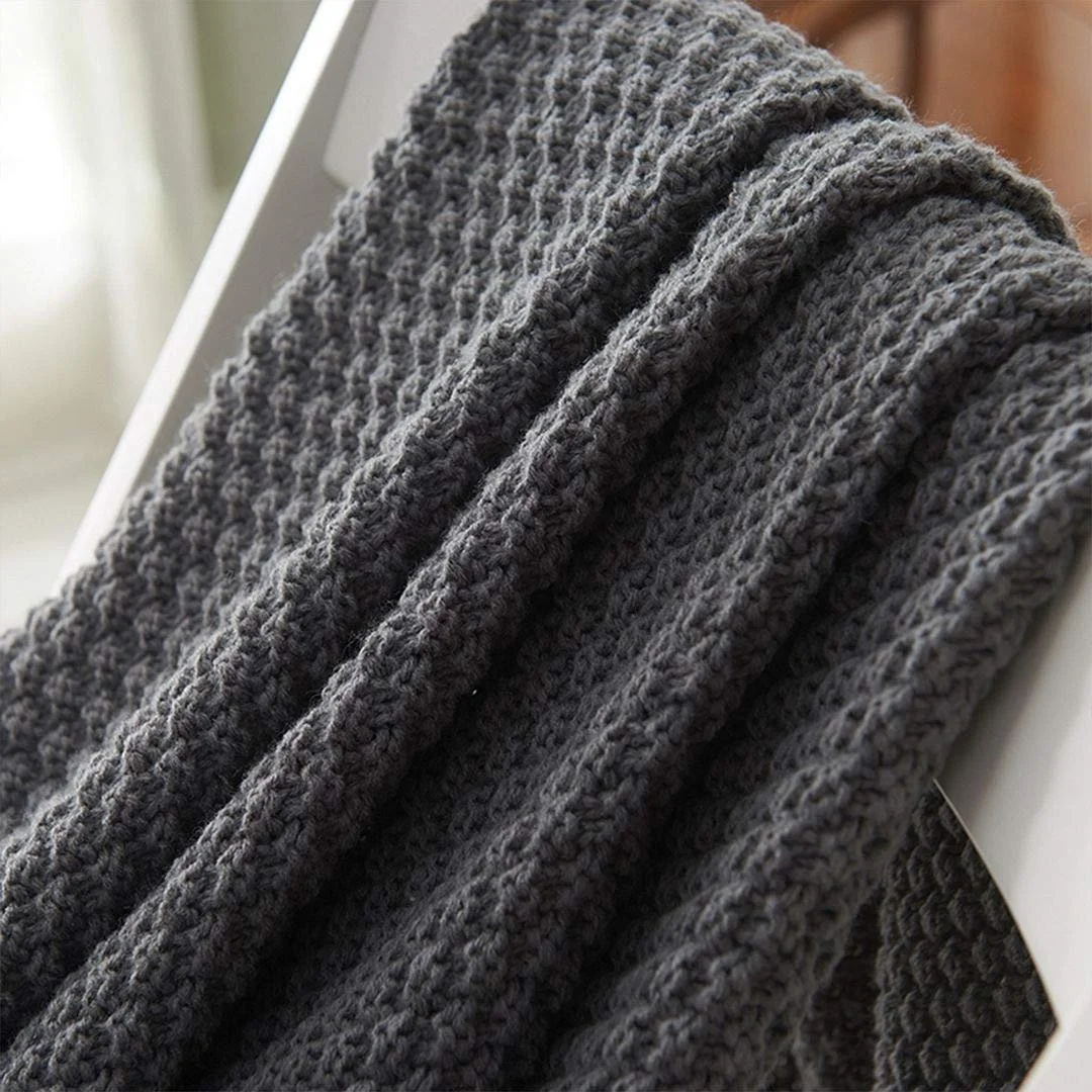 Вязаное одеяло AUSTINCIAGA Плед для дивана Кровать Скатерть Покрывало на кровать Скандинавское теплое мягкое бахрома Ручная работа Пляж Пикник Все сезоны Серый, 70x100 см, фото №4 Вязаное одеяло AUSTINCIAGA Плед для дивана Кровать Скатерть Покрывало на кровать Скандинавское теплое мягкое бахрома Ручная работа Пляж Пикник Все сезоны Серый, 70x100 см, фото №4