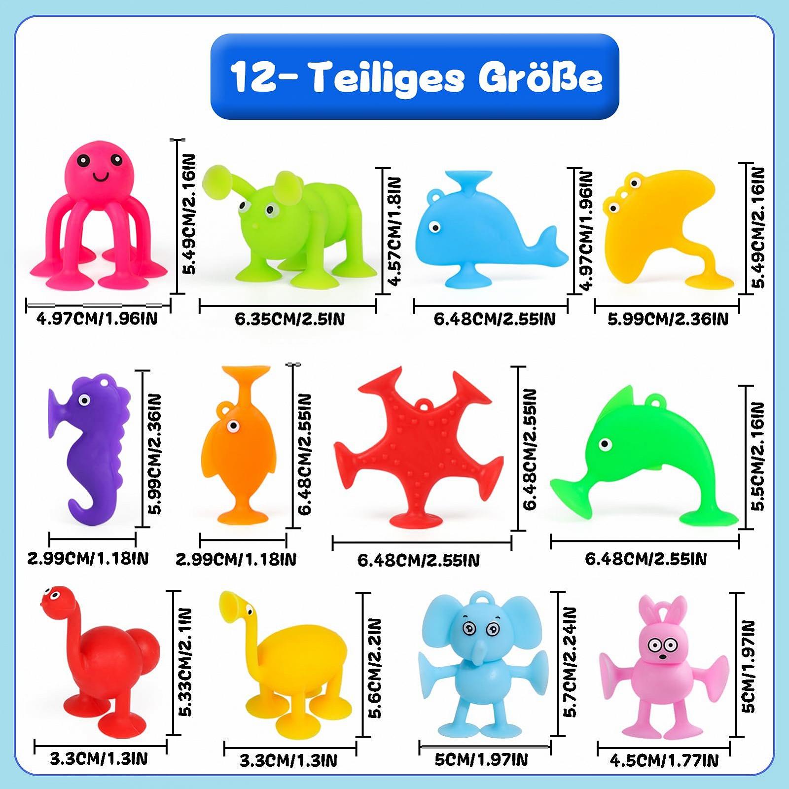 Игрушка-присоска Монтессори, Набор из 12 силиконовых сенсорных., фото №8