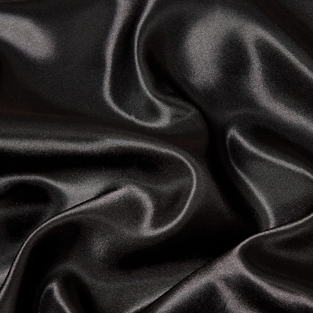 Комплект Постільної Білизни Satin Omela Літній 135 x 200 + 80 x 80 см Чорний, фото №2