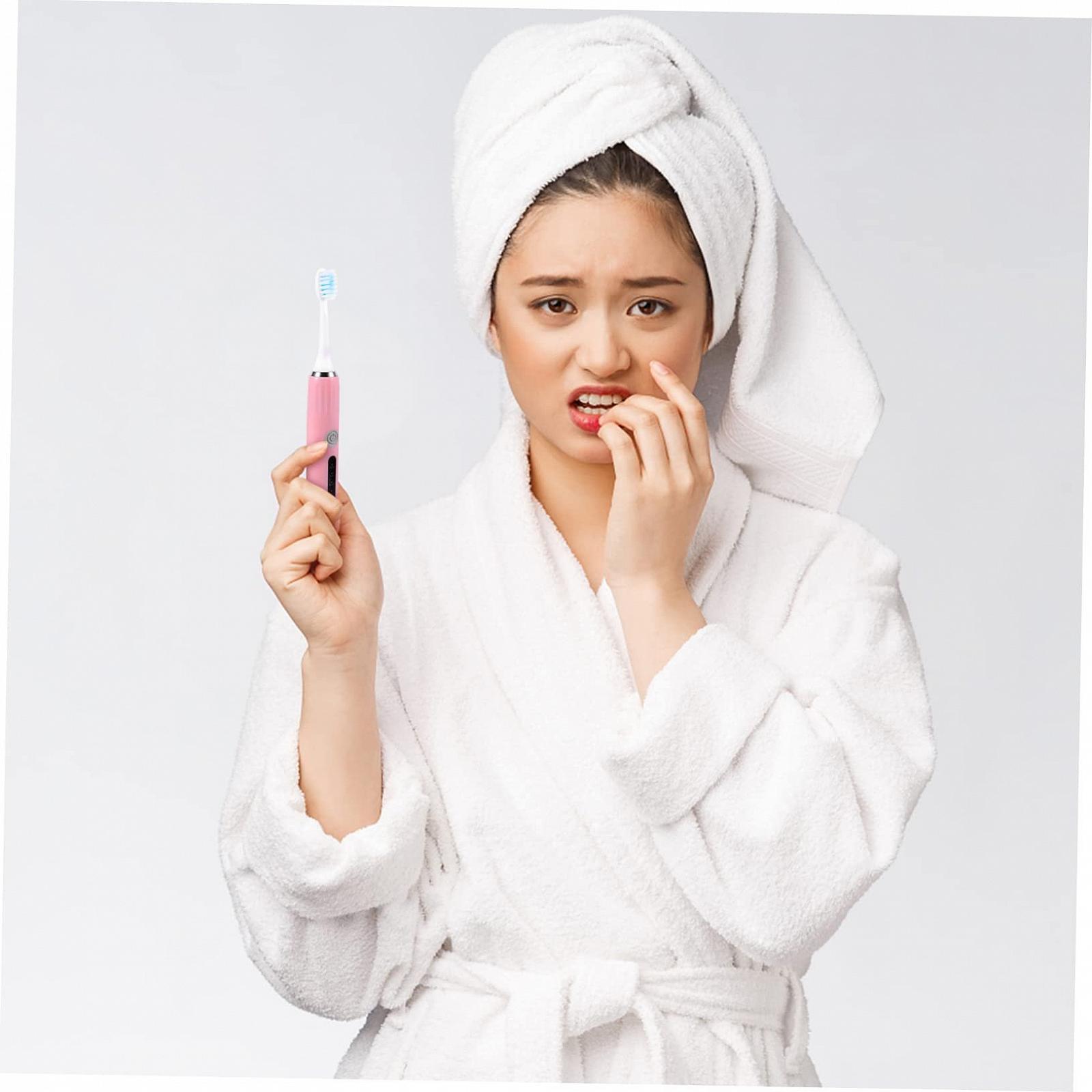 Електрична зубна щітка Gatuida для дорослих та дітей 5 насадок ABS, фото №8