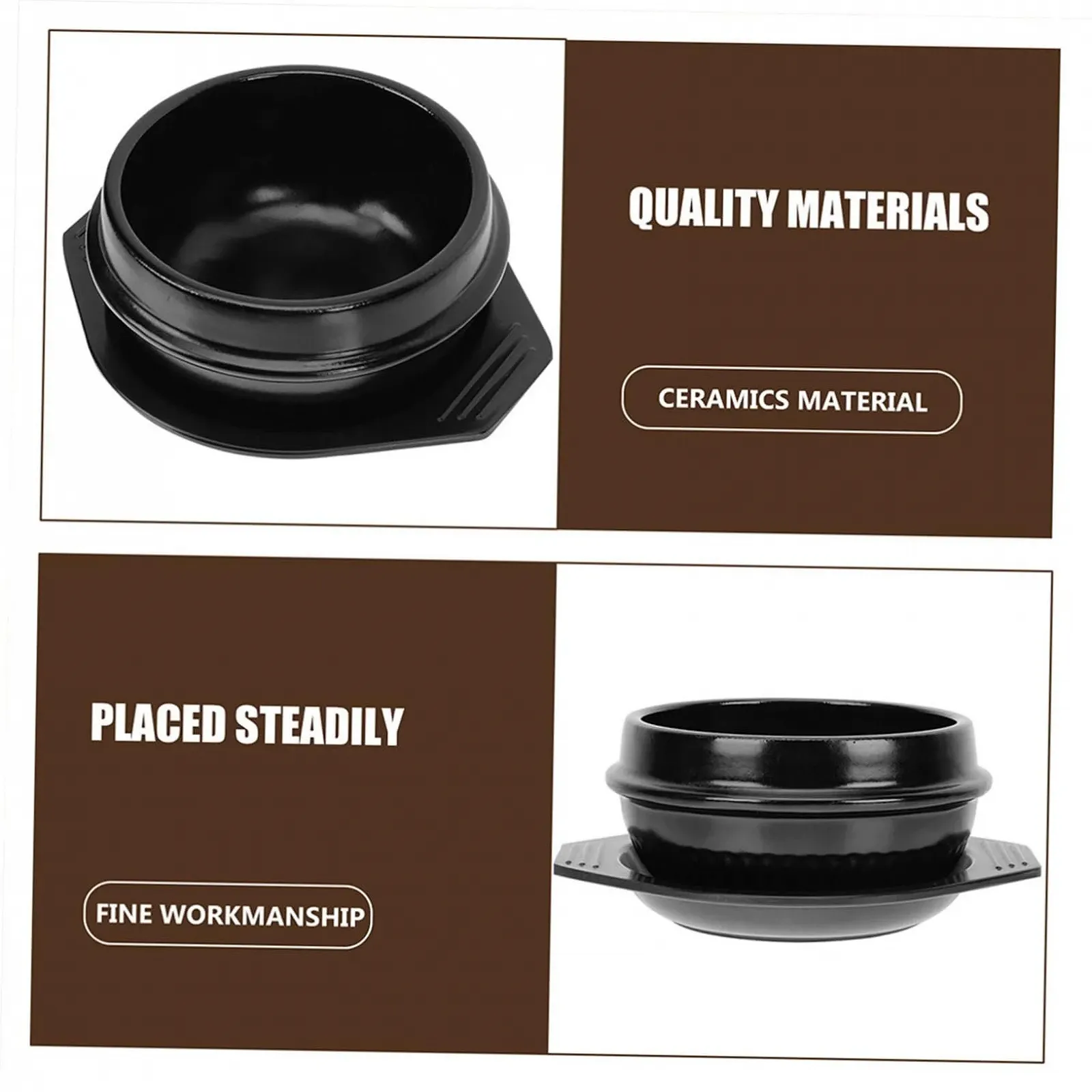 Кастрюля Керамическая Жаростойкая с подставкой и боковыми ручками для супа и тушения, фото №7