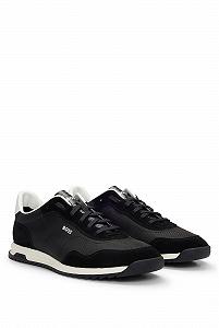 Кросівки BOSS Zayn Lowp На шнурівці Текстурована тканина Замшеві вставки synthetic.ua - Фото 1