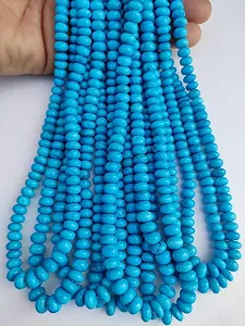 Бусины Круглые Натуральный Бирюзовый Камень 8-8.5 мм - Фото 1