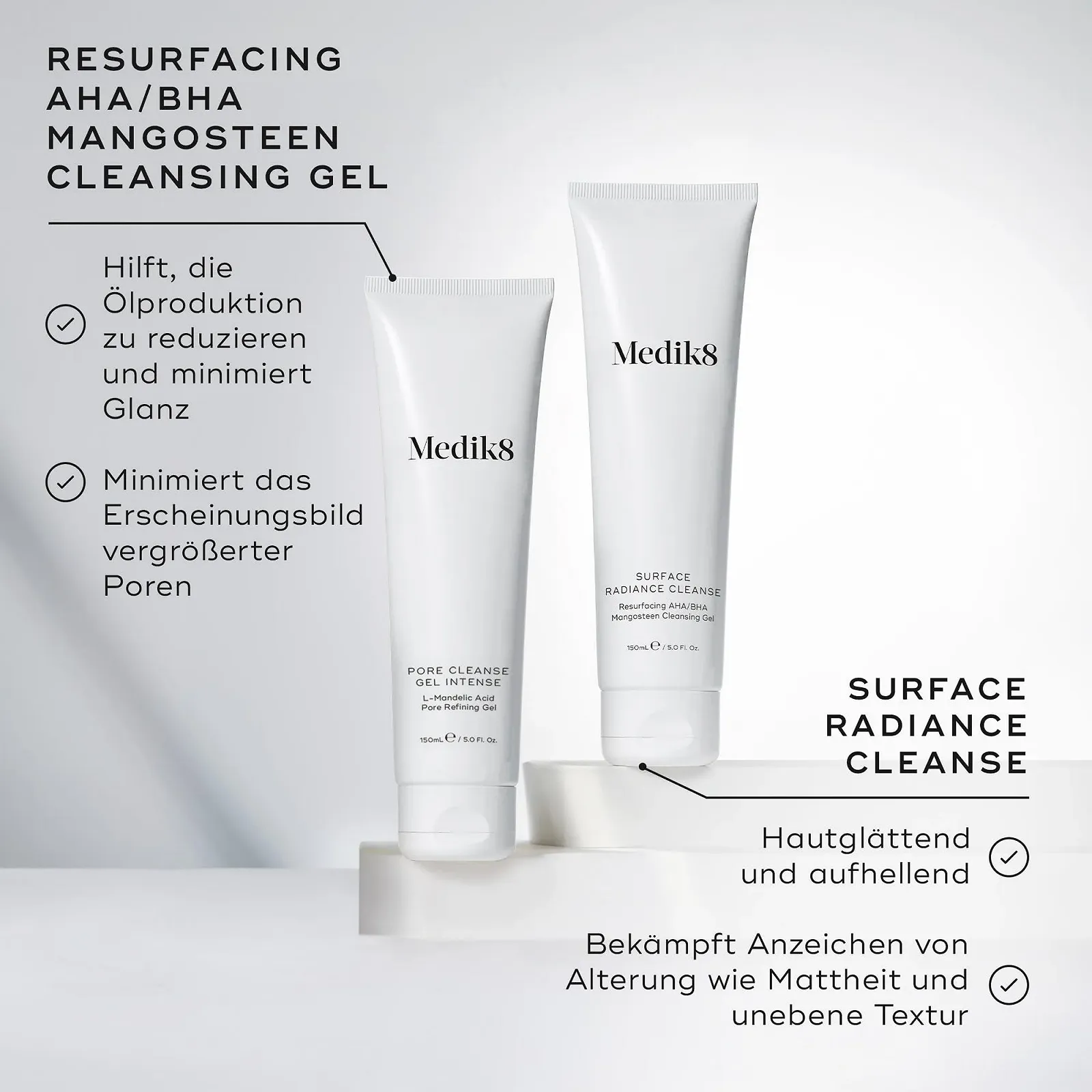 Гель для вмивання Medik8 Surface Radiance Cleanse AHA/BHA з мангостином з саліциловою кислотою для всіх типів шкіри 150 мл, фото №4