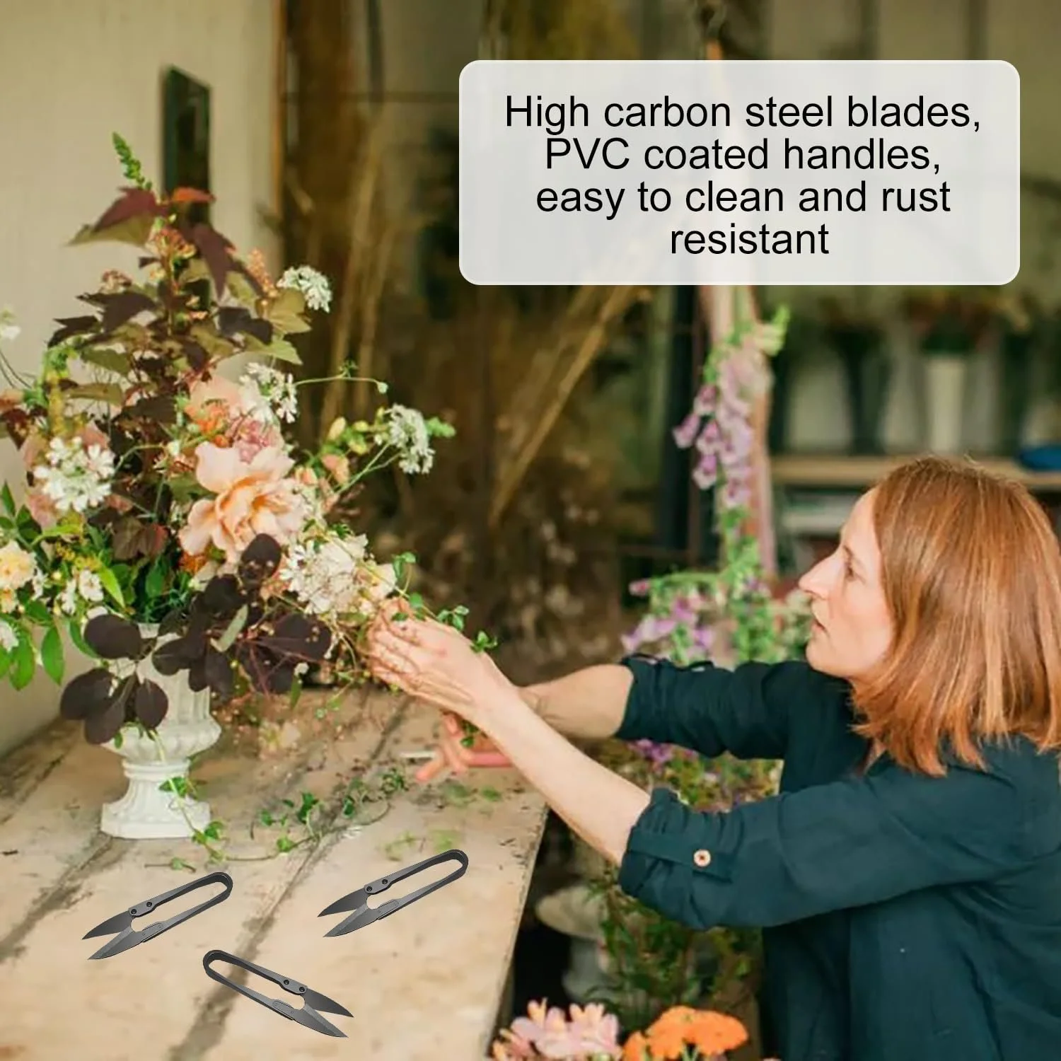 Ножиці для обрізки iCovalescent 5 шт., сталь нержавіюча, чорний, фото №5