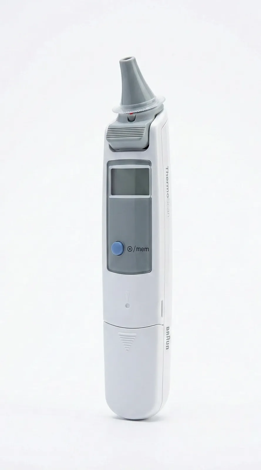 Інфрачервоний вушний термометр Braun ThermoScan 6012 / Технологія ExacTemp / Вимірювання за 1 секунду / Пам'ять останнього замеру / Клінічна точність / Білий-Червоний, фото №2 Інфрачервоний вушний термометр Braun ThermoScan 6012 / Технологія ExacTemp / Вимірювання за 1 секунду / Пам'ять останнього замеру / Клінічна точність / Білий-Червоний, фото №2