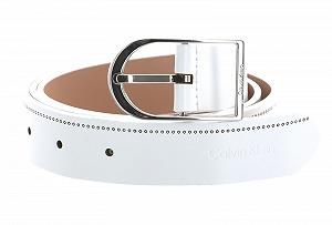 Ремень Calvin Klein CK Must Bridge 3 cm Perf W80 CK White, Ck White - Фото 1