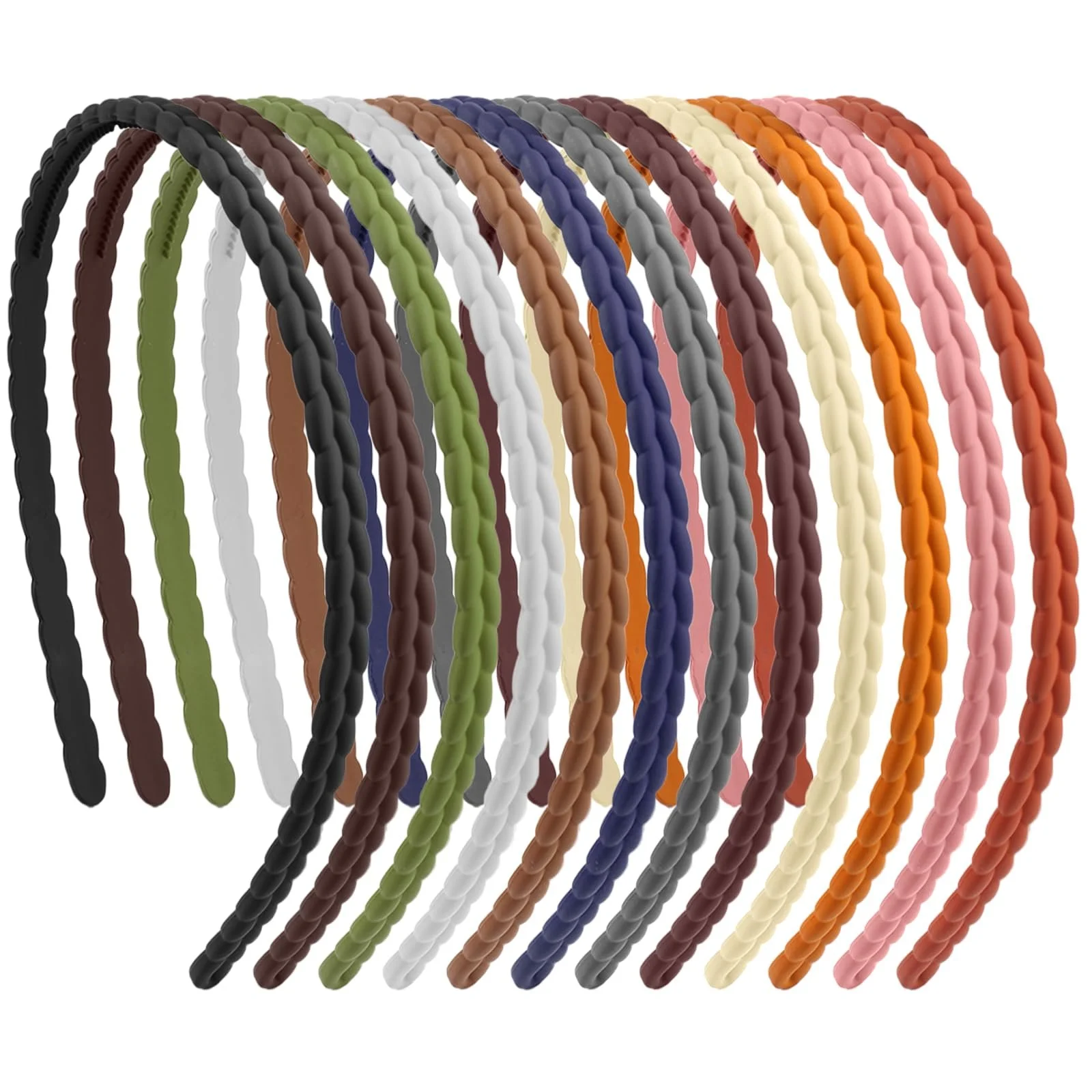 Обруч для волосся Тонкий 6 мм, набір 12 кольорів, фото №1
