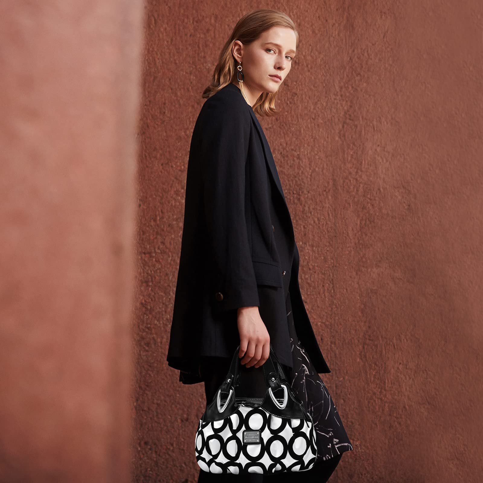 Сумка жіноча NICOLE & DORIS Велика елегантна сучасна сумка-шопер з квітковим візерунком, фото №2