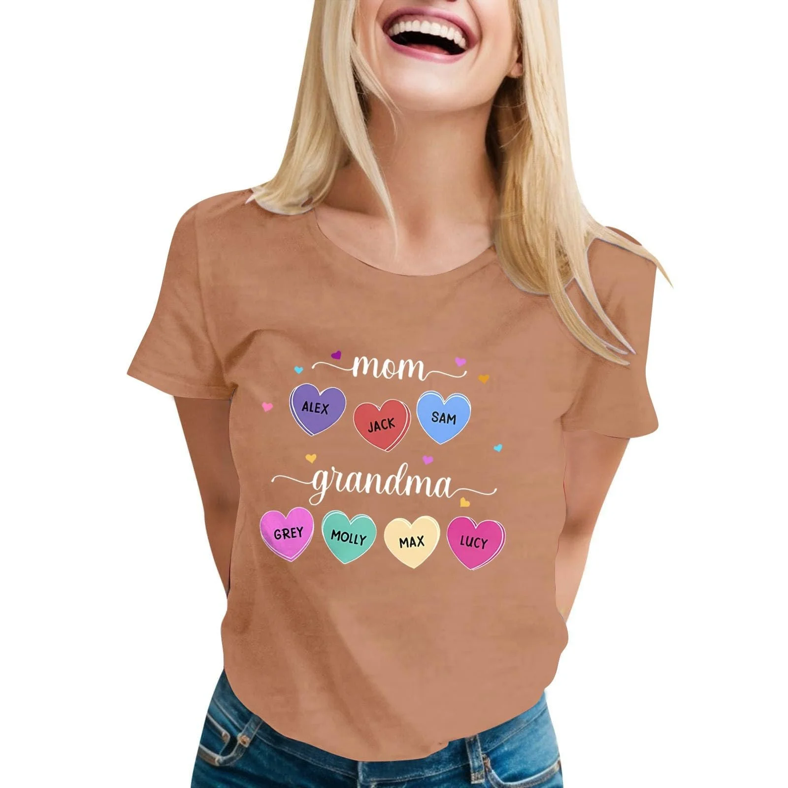 Женский рождественский свитшот 2024 Повседневная Зимняя одежда Женский С принтом Круглый вырез Стандартный Короткий рукав Повседневный, фото №2