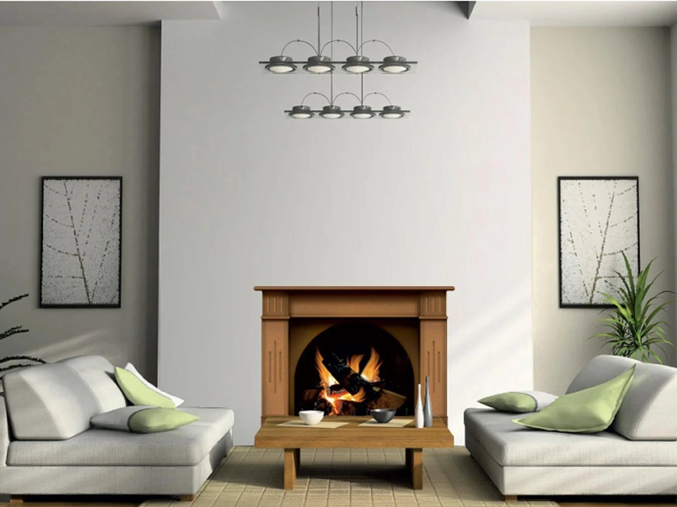 Наклейка на стіну Fireplace with Burning Fire Photorealistic Art Poster Коричнева, фото №3 Наклейка на стіну Fireplace with Burning Fire Photorealistic Art Poster Коричнева, фото №3