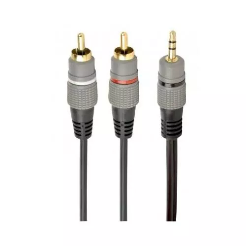 Кабель мультимедийный 3.5mm Jack to 2хRCA M 10.0m Cablexpert (CCA-352-10M), фото №1