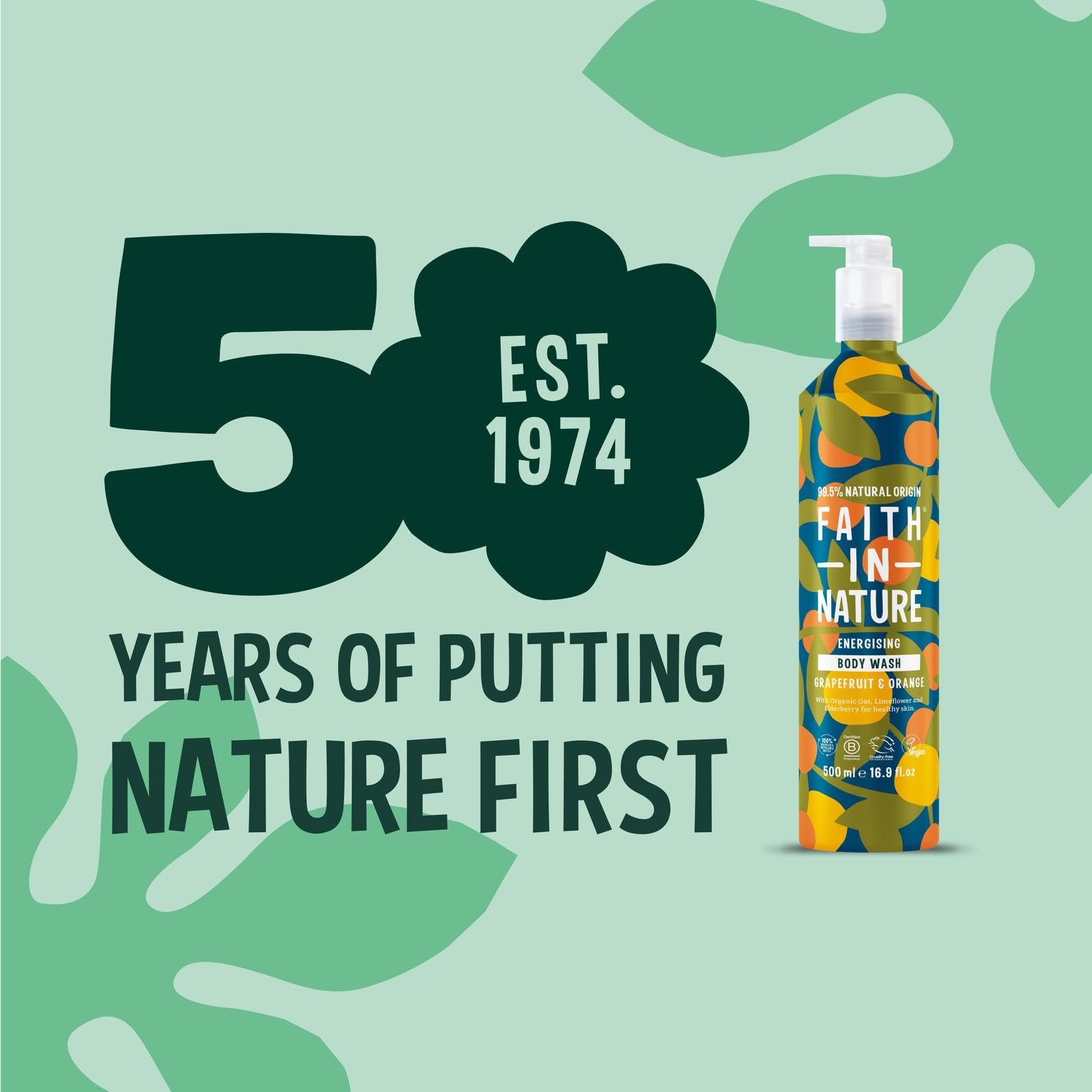 Гель для душу Faith In Nature Natural Grapefruit and Orange Енергізуючий 500 мл, фото №2