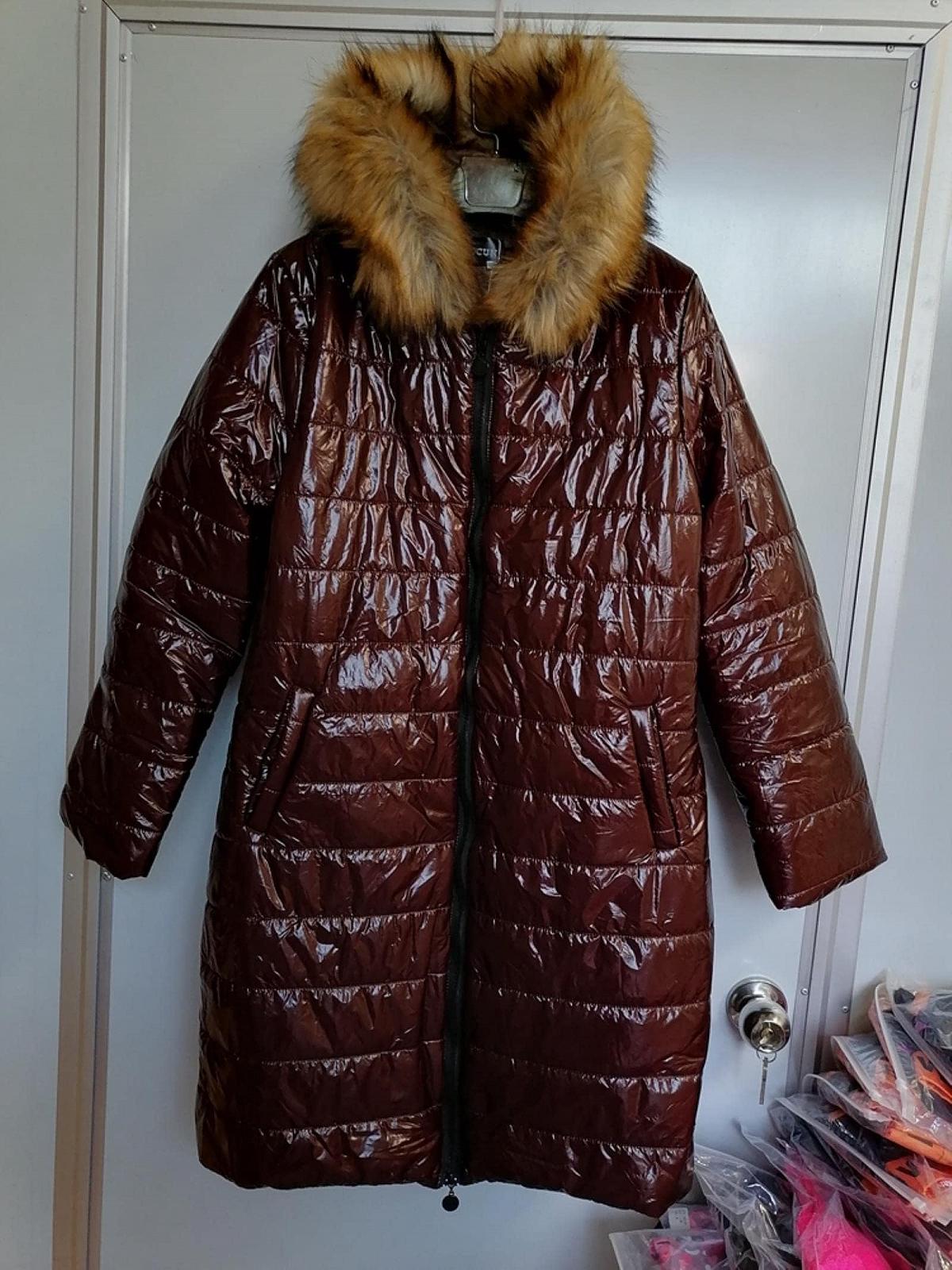 Жіноча зимова куртка ZXCL блискуча, фото №5