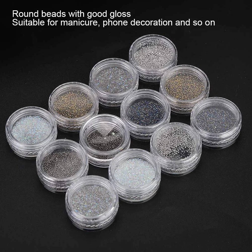 Бусины для ногтей DIY, 12 ячеек, блестки, стразы, украшения для маникюра, инструменты, украшения для кончиков ногтей DIY, 3D украшения для ногтей, фото №8