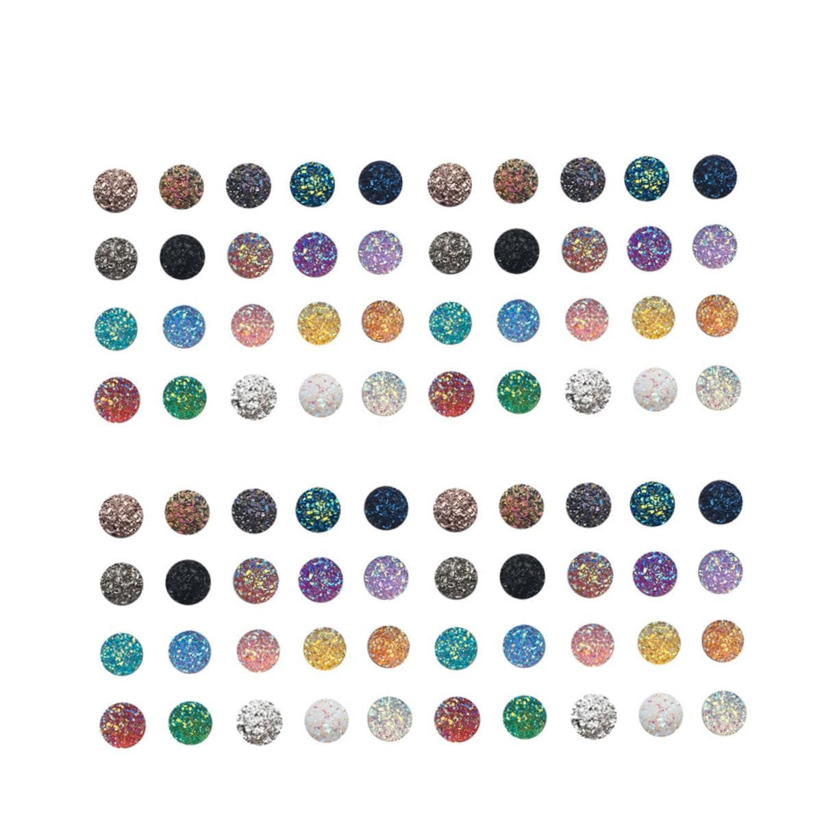 Стрази Круглі WOONEKY 100 шт. смола, плоска задня частина, фото №1