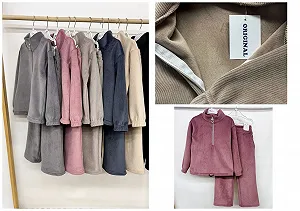 ХІТ ЗИМИ! Теплий велюровий костюм для дівчинки на флісі 110-158 см synthetic.ua - Фото 1