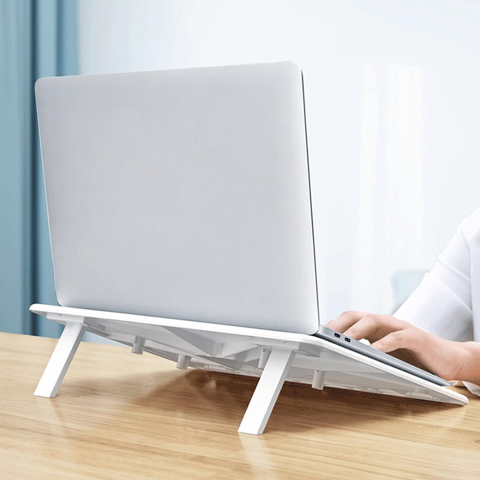 Портативна Підставка для Ноутбука Регульована Алюмінієва для 11-17 дюймових Ноутбуків та Планшетів, фото №4 Портативна Підставка для Ноутбука Регульована Алюмінієва для 11-17 дюймових Ноутбуків та Планшетів, фото №4