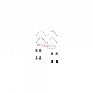 Комплект аксесуарів, гальмівні колодки METZGER 109-1261 для TOYOTA передня вісь - Фото 1