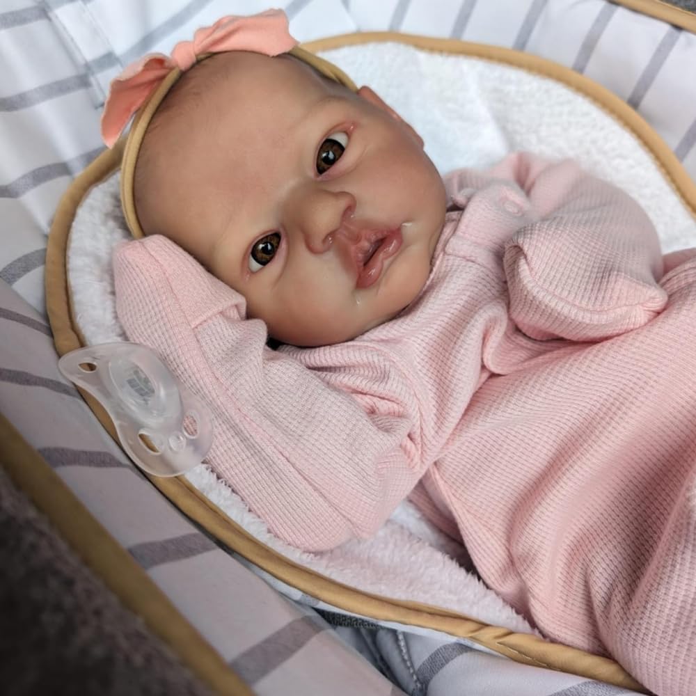 Кукла RXDOLL Reborn 45 см Глаза открыты Реалистичная недоношенная новорожденная мягкое тело Bebes Кукла для девочек, фото №2