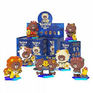 Фигурки Mighty Jaxx Line Friends Horoscope Kwistal Fwenz Primus Series, набор из 6 штук - Фото 1